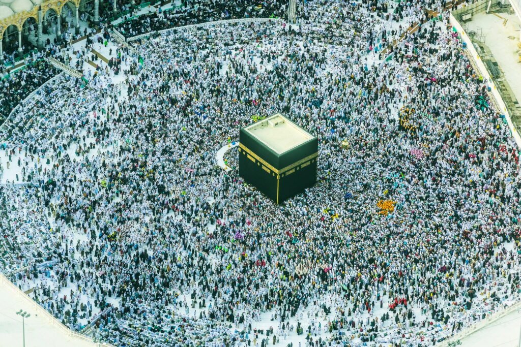 The Hajj annual Islamic pilgrimage to Mecca, Saudi Arabia