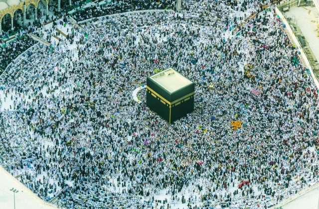 The Hajj annual Islamic pilgrimage to Mecca, Saudi Arabia